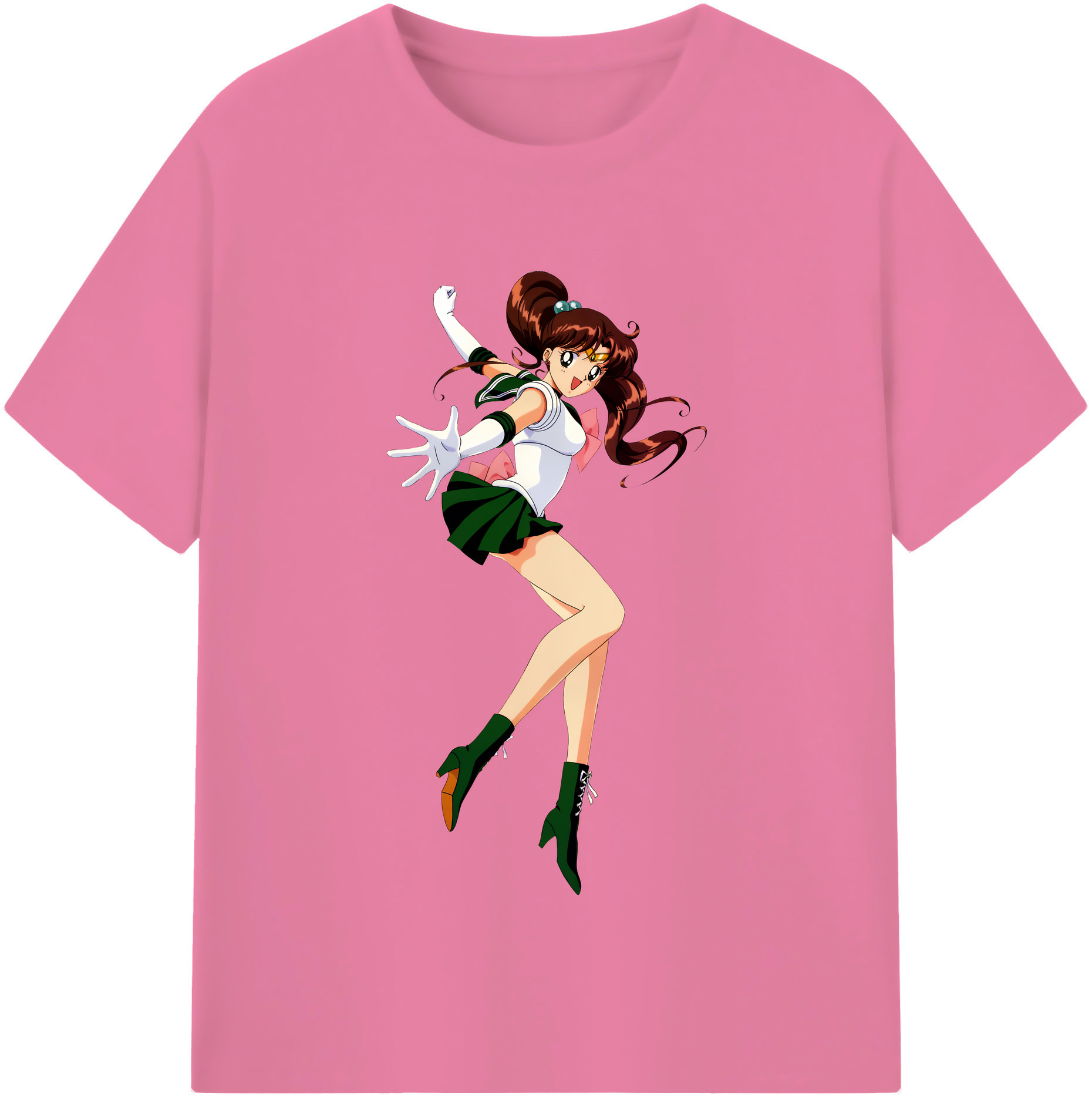 （画像用） 美少女戦士セーラームーン 木野 まこと きの まこと Sailor Moon Kino Makoto （セーラージュピター；Sailor Jupiter） 綿100％半袖Tシャツ（フロントプリント）